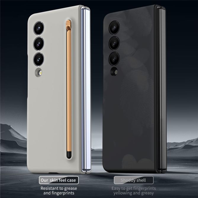 For Samsung Galaxy Z Fold4 5G Case with Stylus Pen Rubberized PC Folding Phone Cover