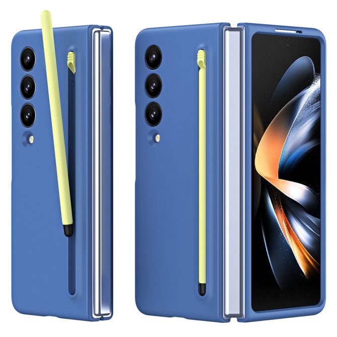 For Samsung Galaxy Z Fold4 5G Case with Stylus Pen Rubberized PC Folding Phone Cover