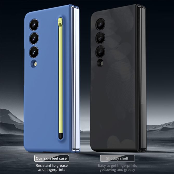 For Samsung Galaxy Z Fold4 5G Case with Stylus Pen Rubberized PC Folding Phone Cover