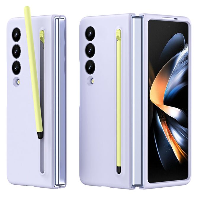 For Samsung Galaxy Z Fold4 5G Case with Stylus Pen Rubberized PC Folding Phone Cover
