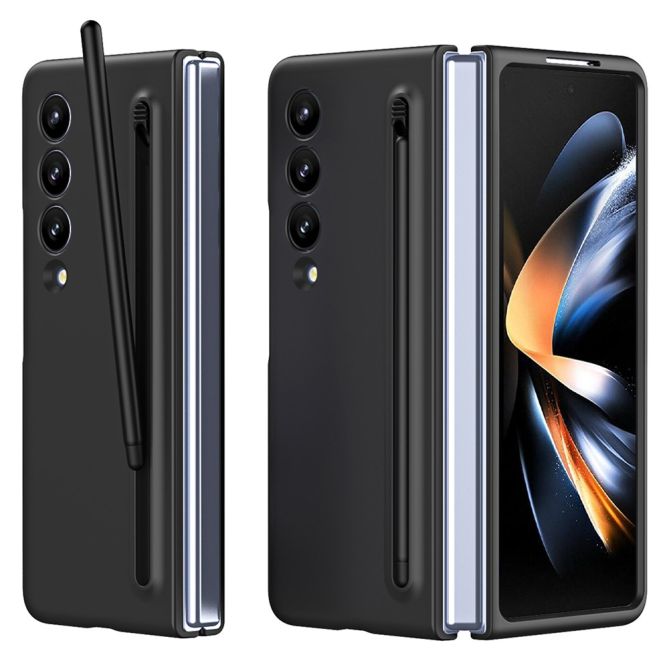 For Samsung Galaxy Z Fold4 5G Case with Stylus Pen Rubberized PC Folding Phone Cover