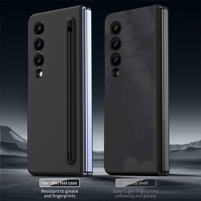 For Samsung Galaxy Z Fold4 5G Case with Stylus Pen Rubberized PC Folding Phone Cover