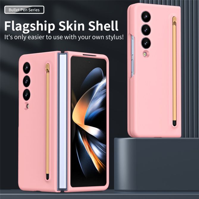 For Samsung Galaxy Z Fold4 5G Case with Stylus Pen Rubberized PC Folding Phone Cover