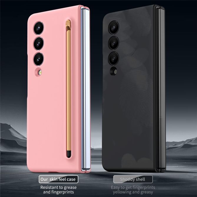 For Samsung Galaxy Z Fold4 5G Case with Stylus Pen Rubberized PC Folding Phone Cover