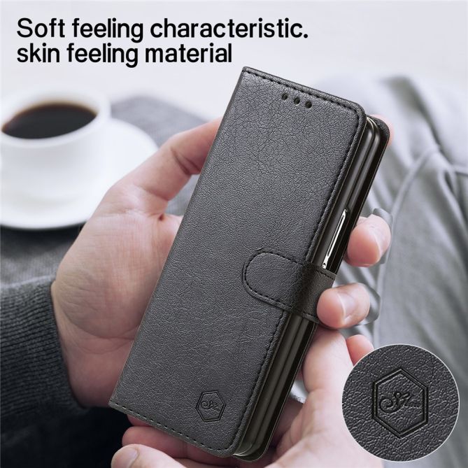 For Samsung Galaxy Z Fold4 5G Case PU Leather Shockproof Case Solid Color Wallet Phone Cover
