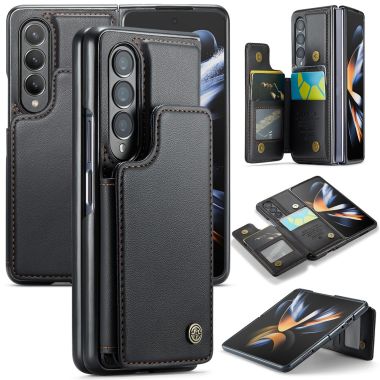 For Samsung Galaxy Z Fold4 5G Phone Case CASEME C22 Leather Back Cover with RFID Blocking Card Slots
