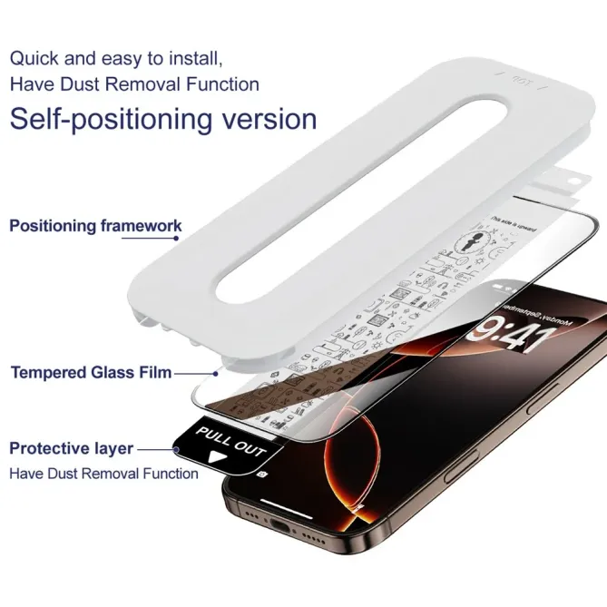 Verre trempé Samsung Galaxy Z Fold 4 avec outil de pose sans poussière - Bord noir