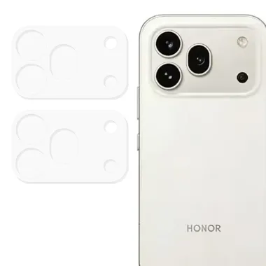 Protection d'objectif Honor 600 Pro en verre trempé bord incurvé - Lot de 2 - Transparent