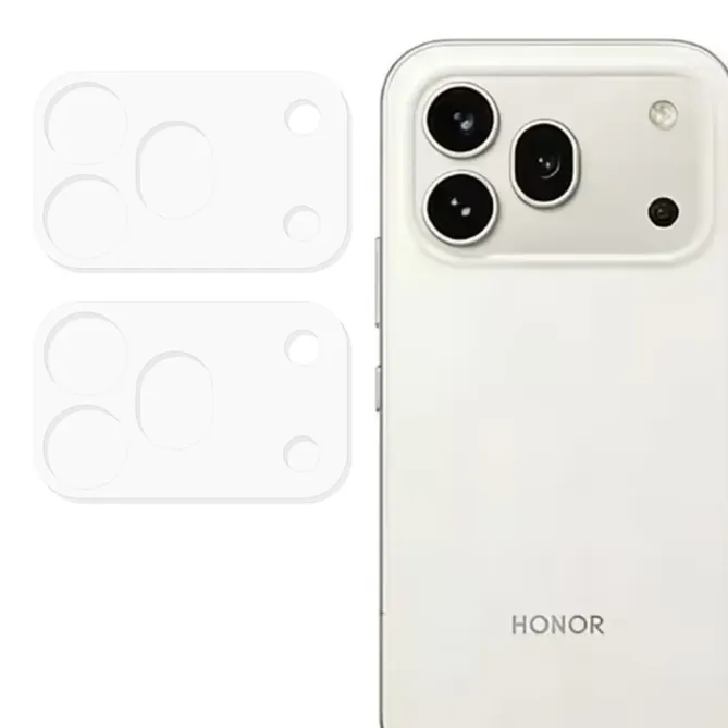 Protection d'objectif Honor 600 Pro en verre trempé bord incurvé - Lot de 2 - Transparent
