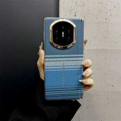 Coque Huawei Mate X7 quadrillage graphique avec contour renforcé - Bleu