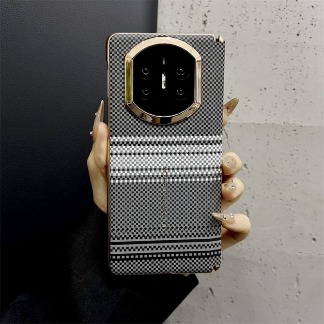 Coque Huawei Mate X7 motif damier avec protection caméra - Noir