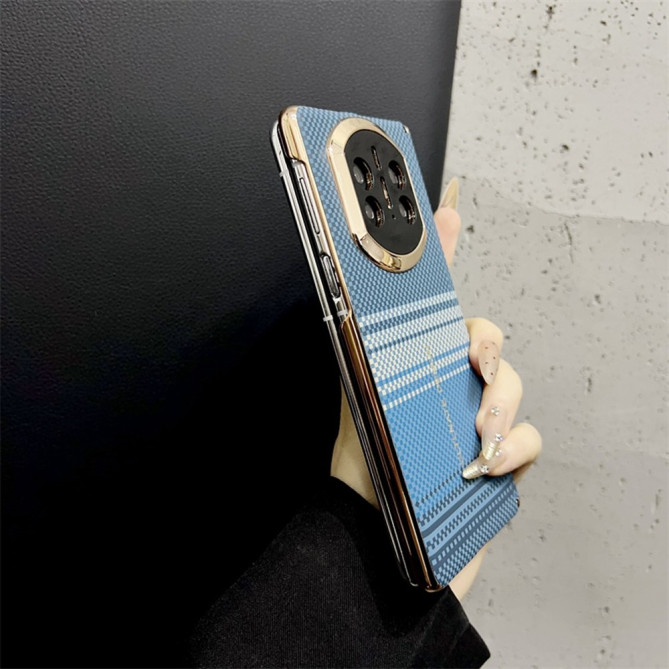 Coque Huawei Mate X7 motif quadrillage rayé avec contour caméra renforcé - Violet