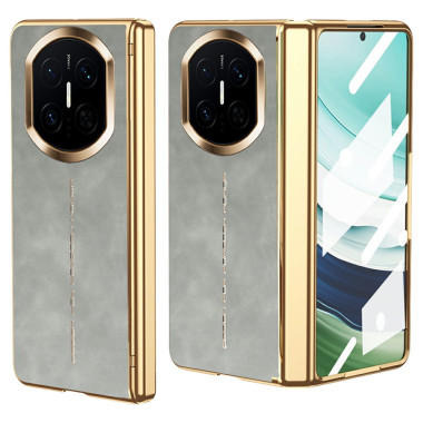 Coque Huawei Mate X7 effet cuir lisse avec verre trempé intégré