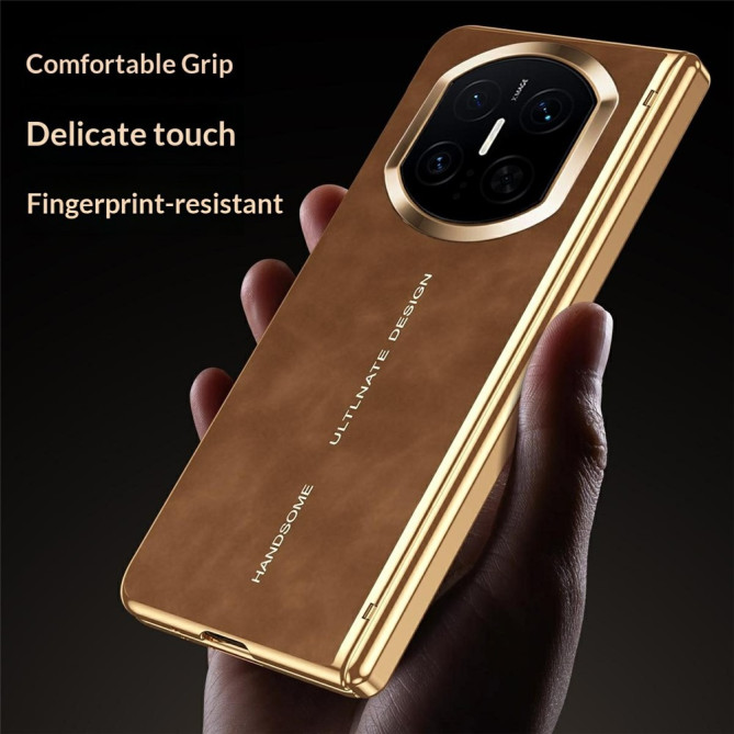 Coque Huawei Mate X7 effet cuir lisse avec verre trempé intégré