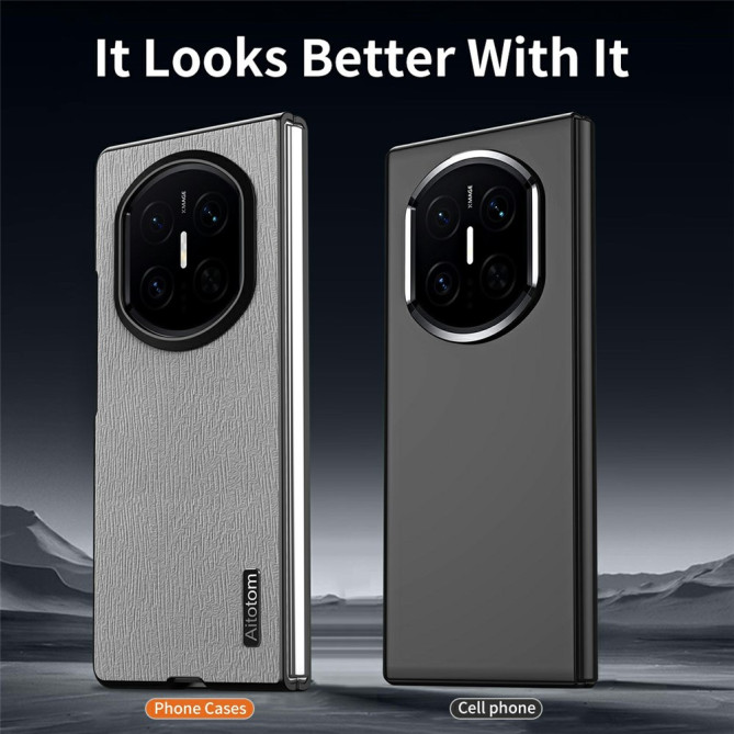 Coque Huawei Mate X7 texture bois effet cuir avec protection charnière