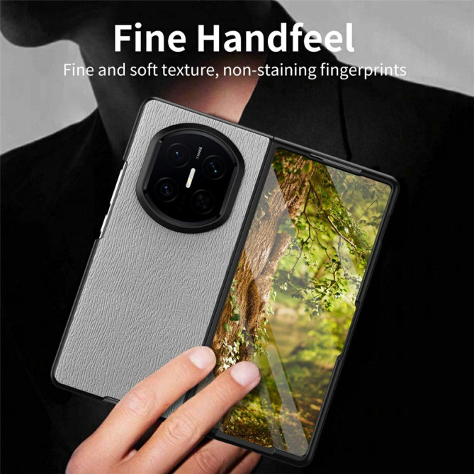 Coque Huawei Mate X7 texture bois effet cuir avec protection charnière