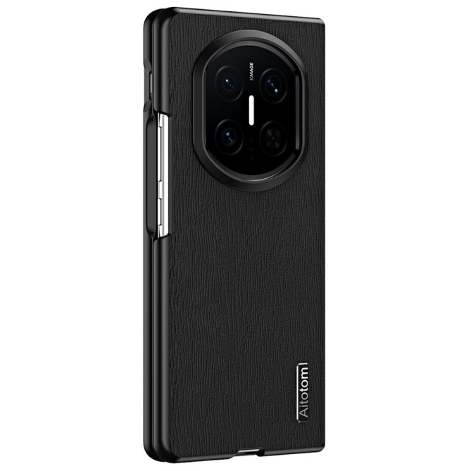 Coque Huawei Mate X7 texture bois effet cuir avec protection charnière