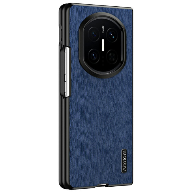 Coque Huawei Mate X7 texture bois effet cuir avec protection charnière
