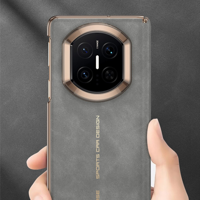 Coque Huawei Mate X7 charnière renforcée effet cuir suédé