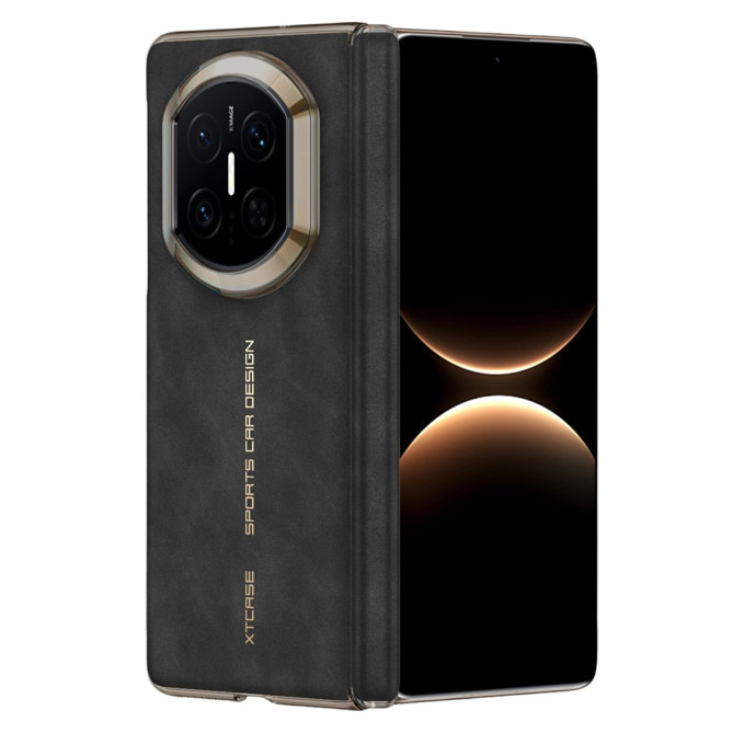 Coque Huawei Mate X7 charnière renforcée effet cuir suédé