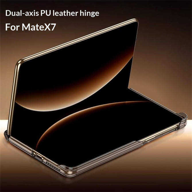 Coque Huawei Mate X7 charnière renforcée effet cuir suédé