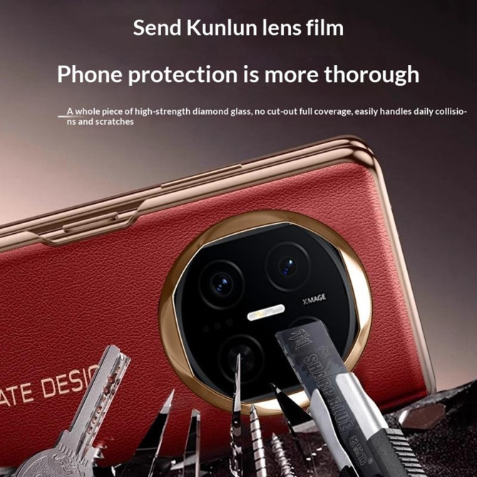 Coque Huawei Mate X7 flip cover texture grainée avec fenêtre intelligente