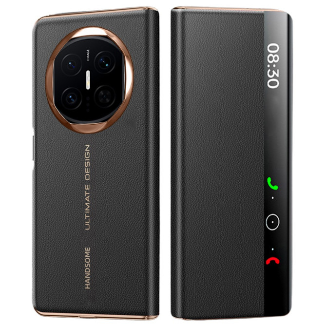 Coque Huawei Mate X7 flip cover texture grainée avec fenêtre intelligente