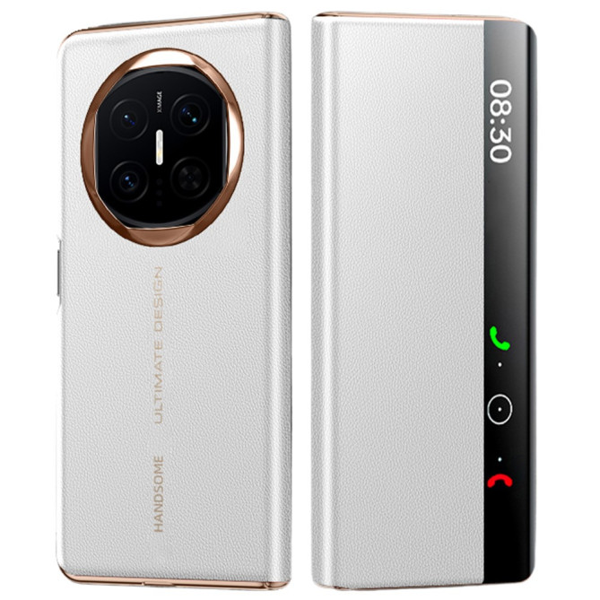Coque Huawei Mate X7 flip cover texture grainée avec fenêtre intelligente