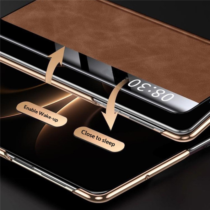 Coque Huawei Mate X7 flip cover effet cuir avec fenêtre d’affichage