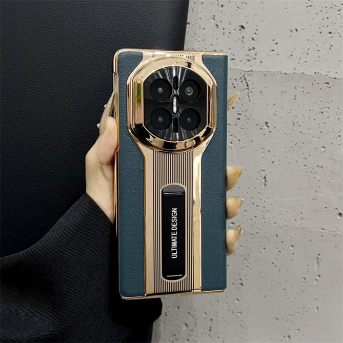 Coque Huawei Mate X7 avec support intégré et contours métallisés
