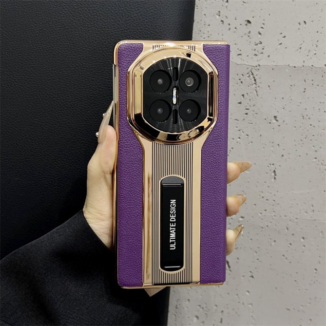 Coque Huawei Mate X7 avec support intégré et contours métallisés