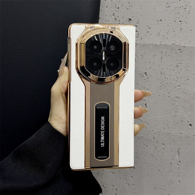 Coque Huawei Mate X7 avec support intégré et contours métallisés