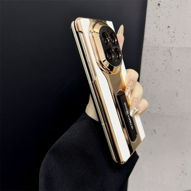 Coque Huawei Mate X7 avec support intégré et contours métallisés