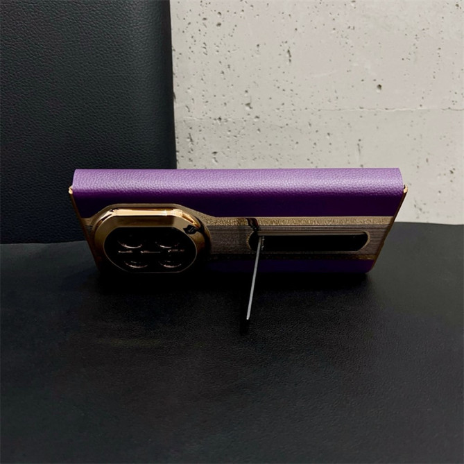 Coque Huawei Mate X7 avec support intégré et contours métallisés