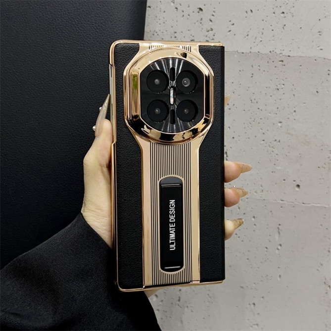 Coque Huawei Mate X7 avec support intégré et contours métallisés