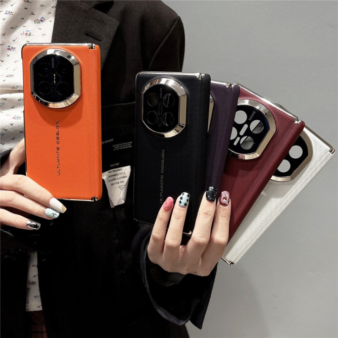 Coque Huawei Mate X7 texture tissée avec protection charnière