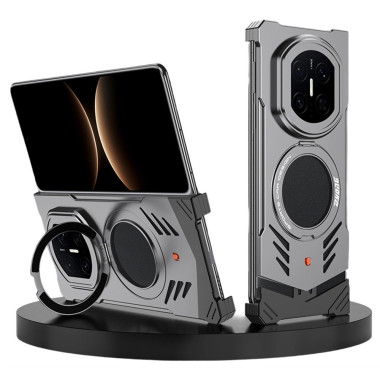Coque Huawei Mate X7 métallique avec anneau support et aérations