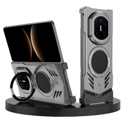 Coque Huawei Mate X7 métallique avec anneau support et aérations