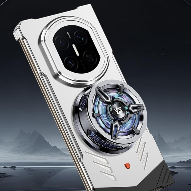 Coque Huawei Mate X7 métallique avec anneau support et aérations