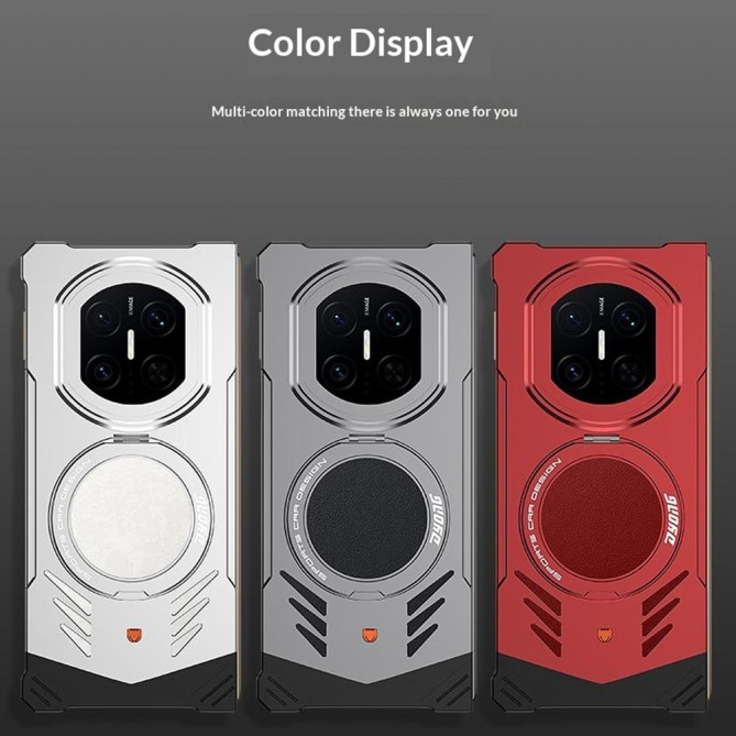 Coque Huawei Mate X7 métallique avec anneau support et aérations