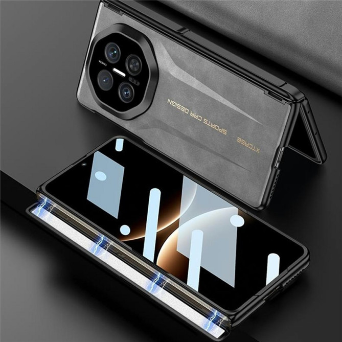 Coque Huawei Mate X7 avec vitre intégrée et support métallique