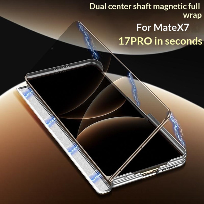 Coque Huawei Mate X7 magnétique mate avec protection charnière intégrée
