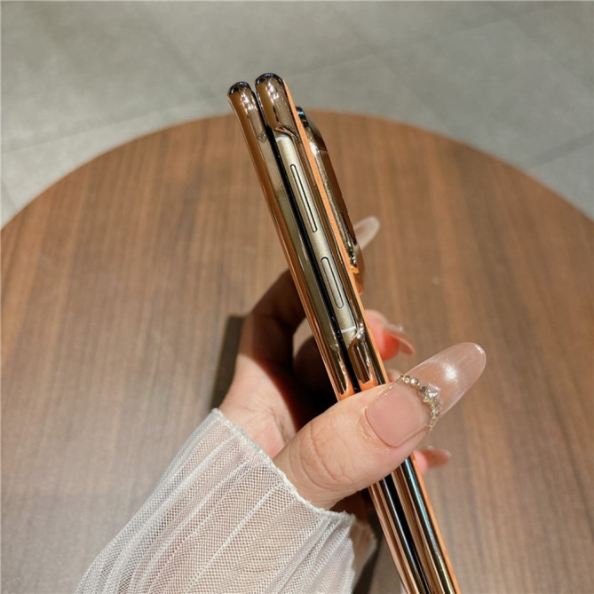 Coque Huawei Mate X7 motif chevaux avec contours métallisés