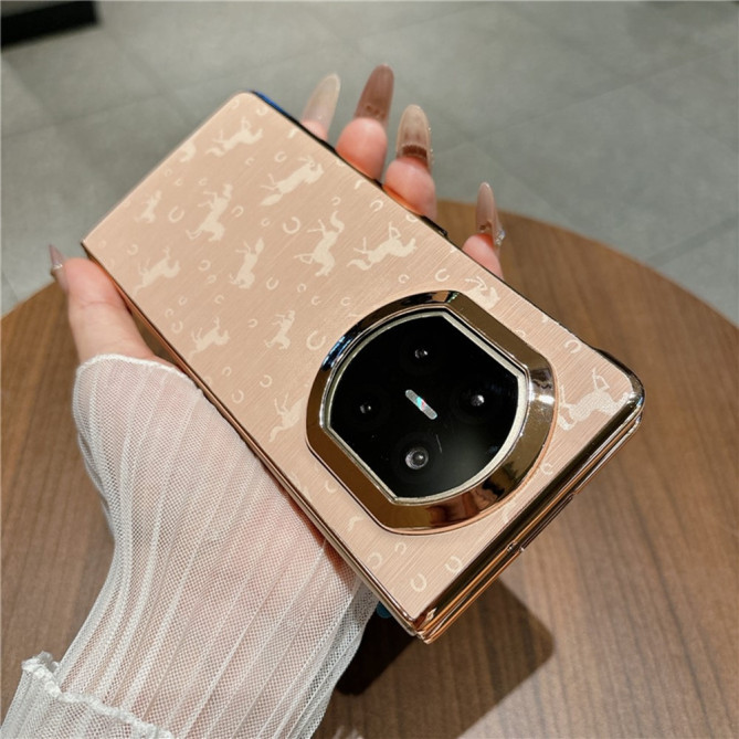 Coque Huawei Mate X7 motif chevaux avec contours métallisés