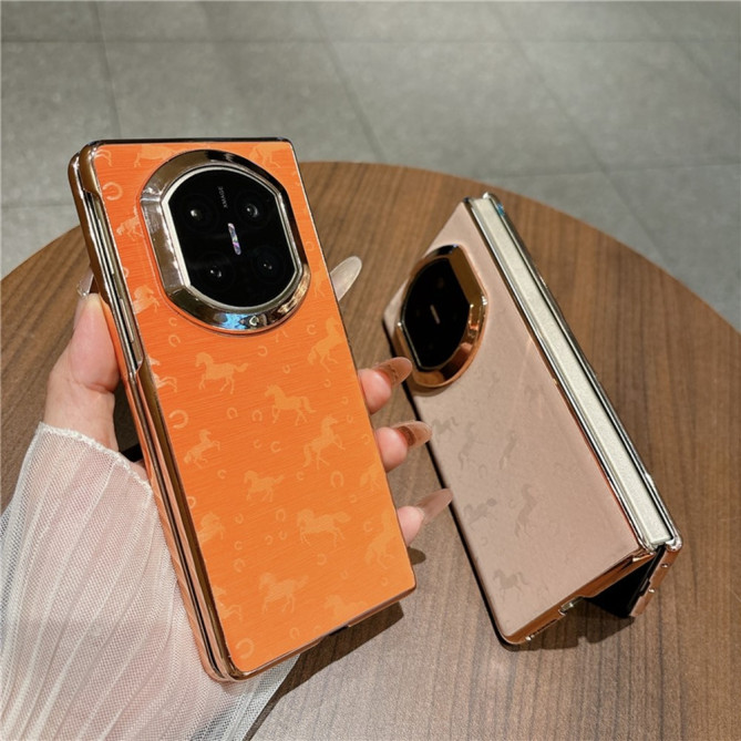 Coque Huawei Mate X7 motif chevaux avec contours métallisés