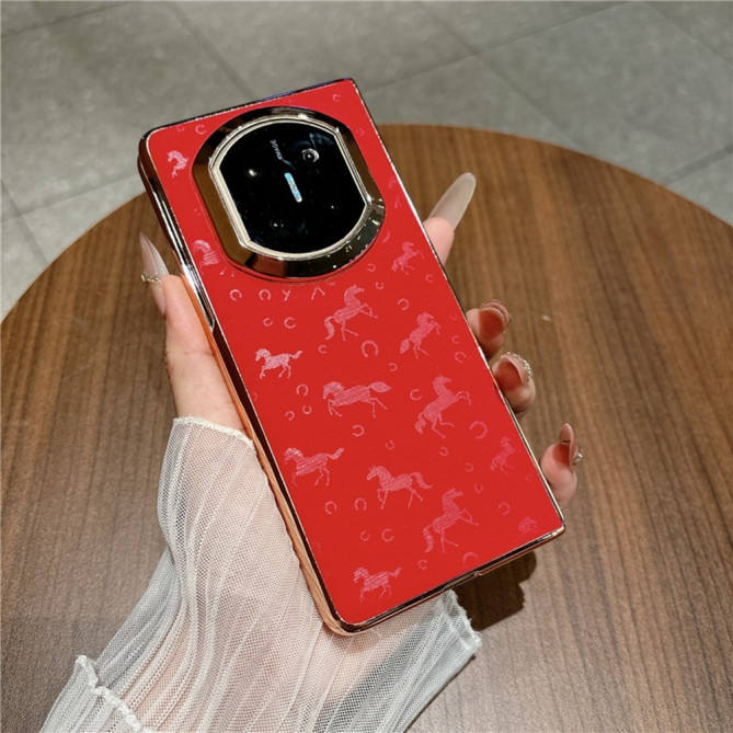Coque Huawei Mate X7 motif chevaux avec contours métallisés