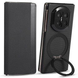Coque Huawei Mate X7 flip textile avec anneau rotatif magnétique