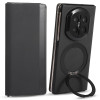 Coque Huawei Mate X7 flip textile avec anneau rotatif magnétique