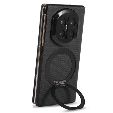 Coque Huawei Mate X7 flip textile avec anneau rotatif magnétique