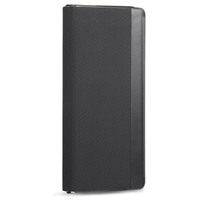 Coque Huawei Mate X7 flip textile avec anneau rotatif magnétique
